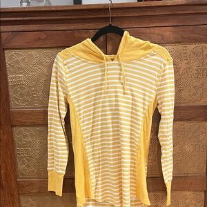 Eddie Bauer Yellow and White Hoodie